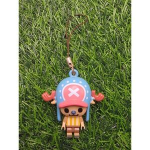 One Piece Tony Tony Chopper Anime Phone Strap Charm Figure Natchan Blue Pink Hat